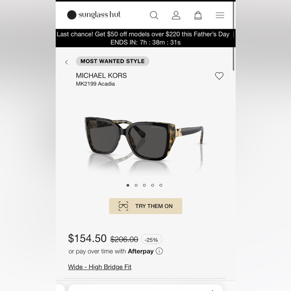 Michael Kors Acadia Bi-layer Sunglasses - Picture 9 of 10